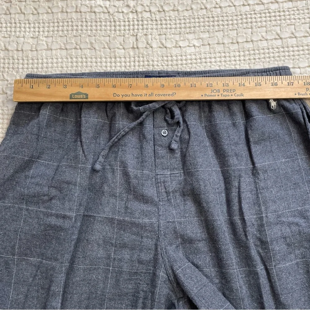 Polo Ralph Lauren‎ Pajama Pants Sleepwear Gray Grid Flannel XL